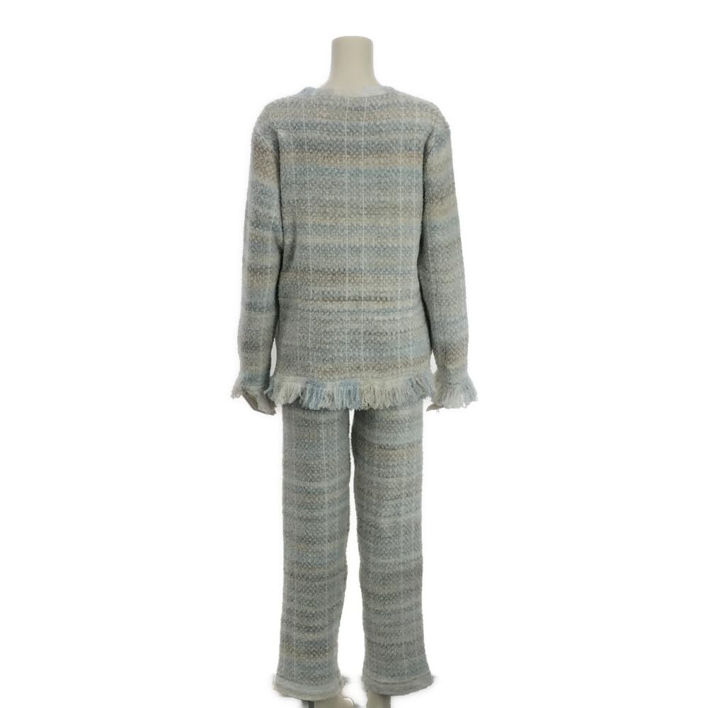 RAVIR Winter Fluffy and Cute Pajama Set and Pearl Soft and One Size Fits All Women's Loungewear, (Top Bottoms), Buttons, Fringe, Comfortable, White,