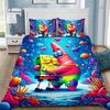 Cute Cartoon 3D Funny S-Spongebobs Duvet Cover Pillowcases Twin Full Queen King Size,Soft Microfiber Bedding Set For Kids Adults