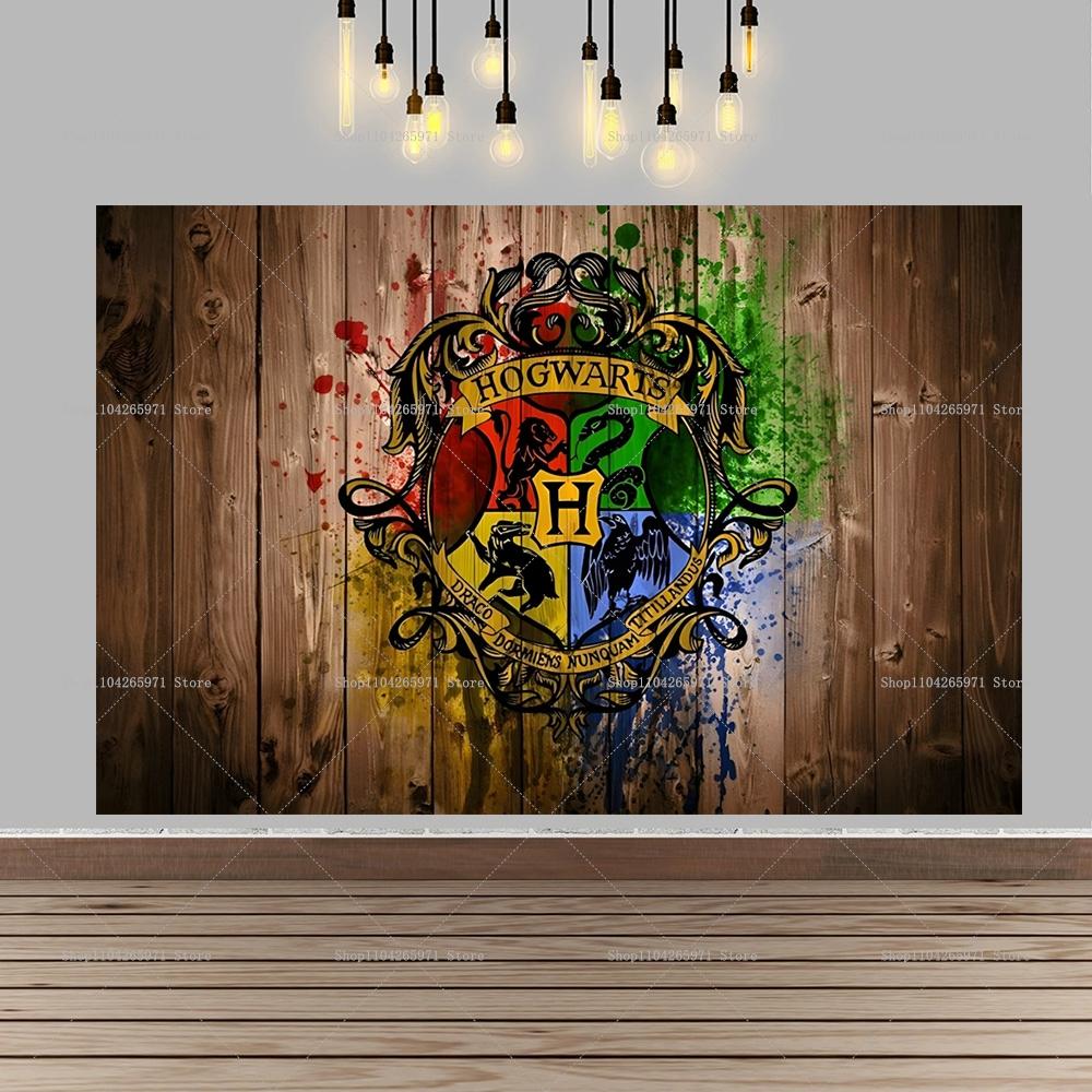 Magic Academy Theme Party Decoration Backdrop Harry Potter Kids Birthday Party Decor Banner Baby Baptismal Party Supplies