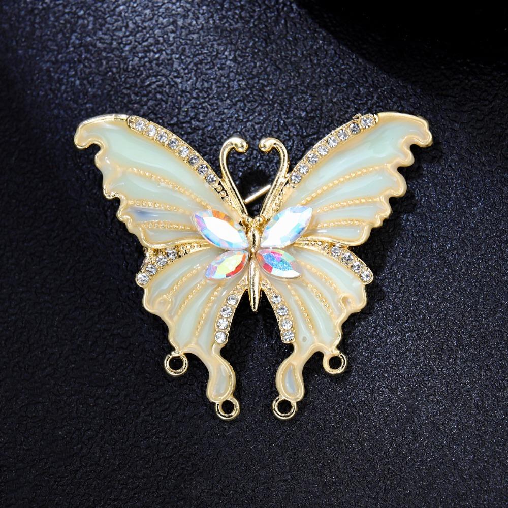 Insect Backpack Decoration Baking Paint Butterfly Moth Pin Wings Enamel Badge  Jewelry Gift