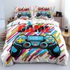 3D Game Controller Pattern Duvet Cover Pillowcase Bedding Black Bedding Set Adult Teen Single Double Queen Size Gift