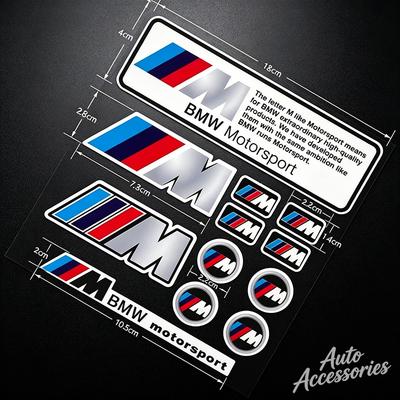 FWAV6 High Reflective Car Badge Decor Stickers Car Motorcycle Night Driving Safety Luminous Decals For 1 3 5 7 Series X1 X3 X5 X7