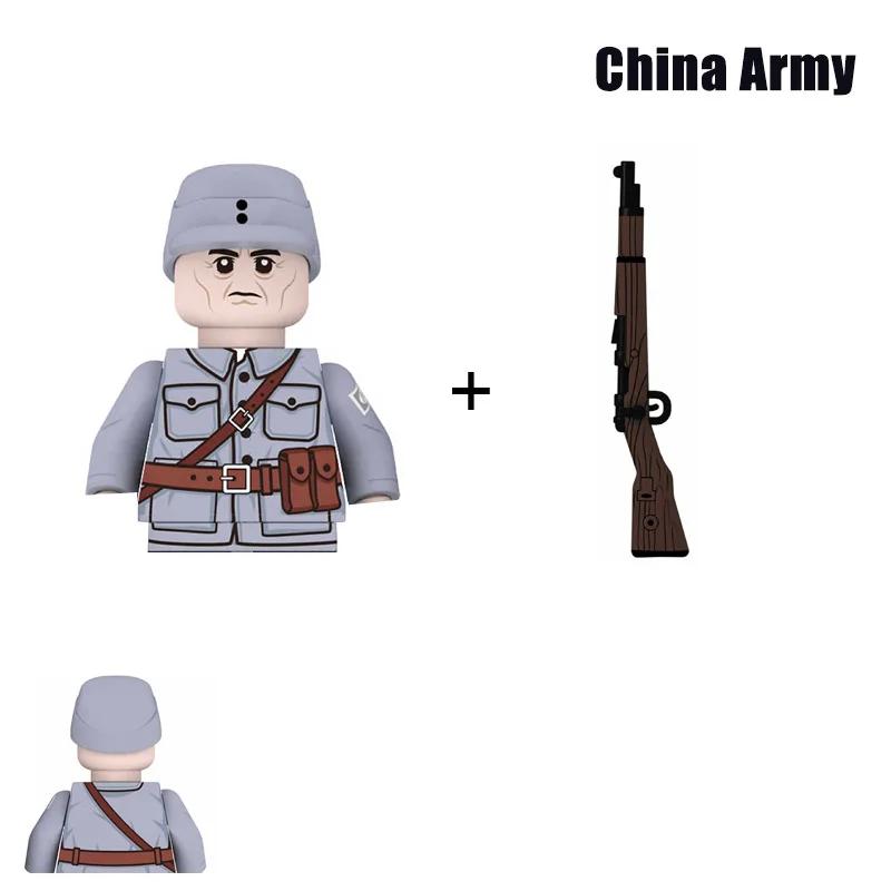 Kids Toys WW2 Military Army Sets Building Blocks Soviet US China Soldiers Mini Action Figures Medal Toys For Kids Birthday Gifts