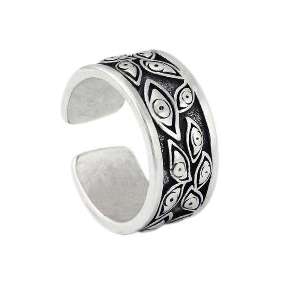 

Retro Devil Eye Rings for Men Women Hip Hop Rock Motorcycle Zircon Gifts Adjustable Size resizable
