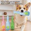 Bottle Dog ??Chew Toy Rubber Bottle with Tennis Ball Squeaky Dog Teeth Cleaning Toy Interactive Floating Toy for Small Medium Dogs Outdoor Pool Play