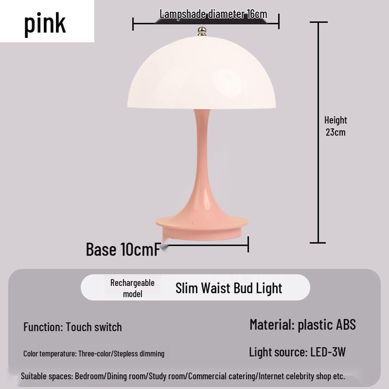 Nordischer Cremestil Berührungs-Pilz-Tischlampe - Modernes Augenschutz-Nachttisch-Nachtlicht