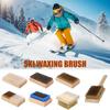Wooden Handle Ski Waxing Brush Brass/ Nylon Brush Snowboard Tool Snowboard Brush  Ski Supplies