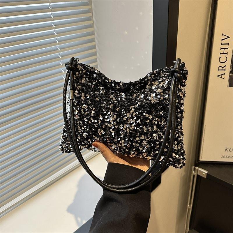 Stylish Sparkling Tote Bag For Women 2024 Trendy Casual Shoulder Satchel Ideal For Everyday