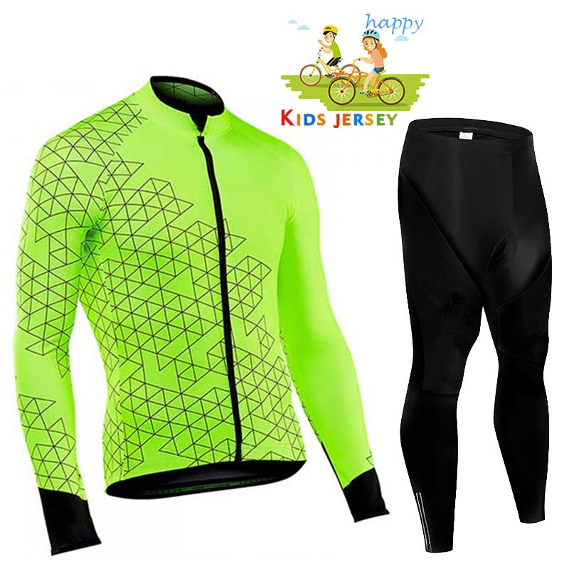 Maillot de Ciclismo de Manga Larga para Niños 2026 Otoño Conjunto de Maillot de Ciclismo para Niños Niño Niña Bicicleta MTB Ropa de Ciclismo Transpirable