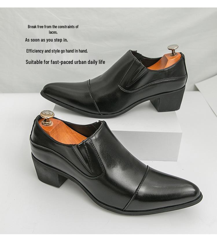 Men's Business & Casual Leather Slip-Ons: Formal & Pointed Toe Loafers for Spring/Autumn