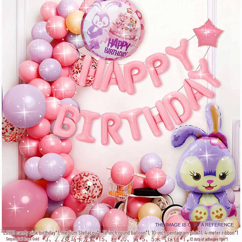 Geburtstagsdeko Ballon-Set für Kinder - Themen-Hintergrund mit Folienballons