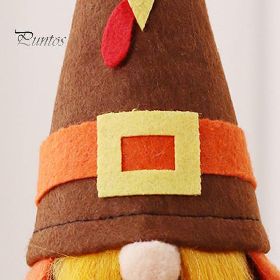 Thanksgiving Turkey Gnome Decor Halloween Plush Decorations, Handmade Scandinavian Tomte for Autumn Tiered Tray Decoration Fall Table Decor,