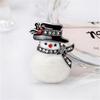 Rhinestone Snowman Hat Scarf Christmas Breastpin Corsage Women Brooch Pins Xmas Accessories