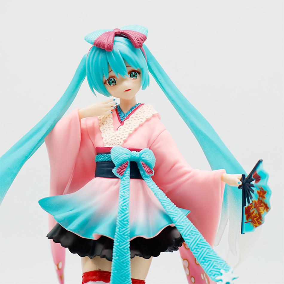 20CM Anime Hatsune Miku Action Figural Latest Tokyo Kimono PVC Decor Anime Action Model Model Toy Doll Collectibles Christmas Gift