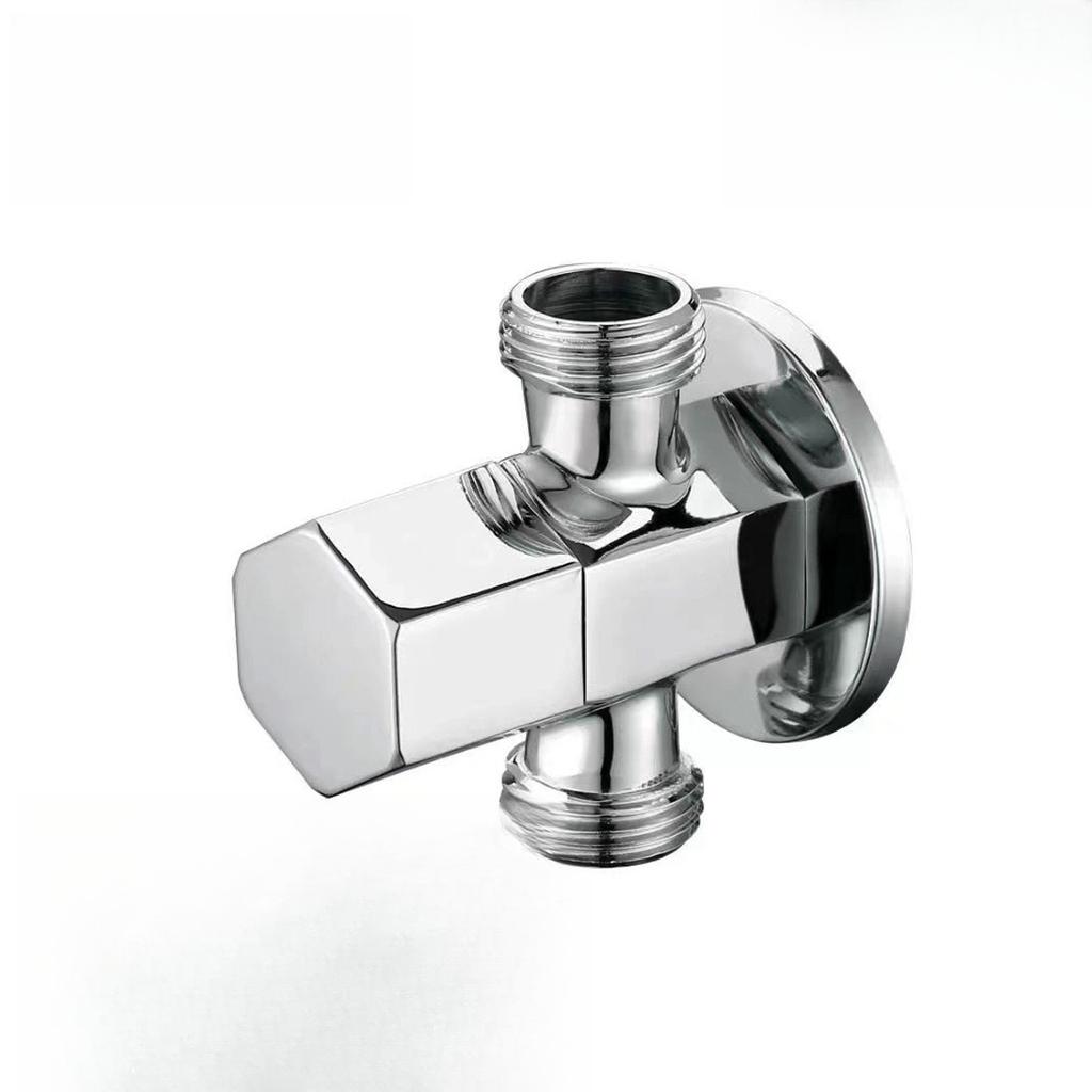 1/2'' European Triangle Valve Hot and Cold Water Stop Universal Retro Angle Valves All Copper Toilet Bathroom