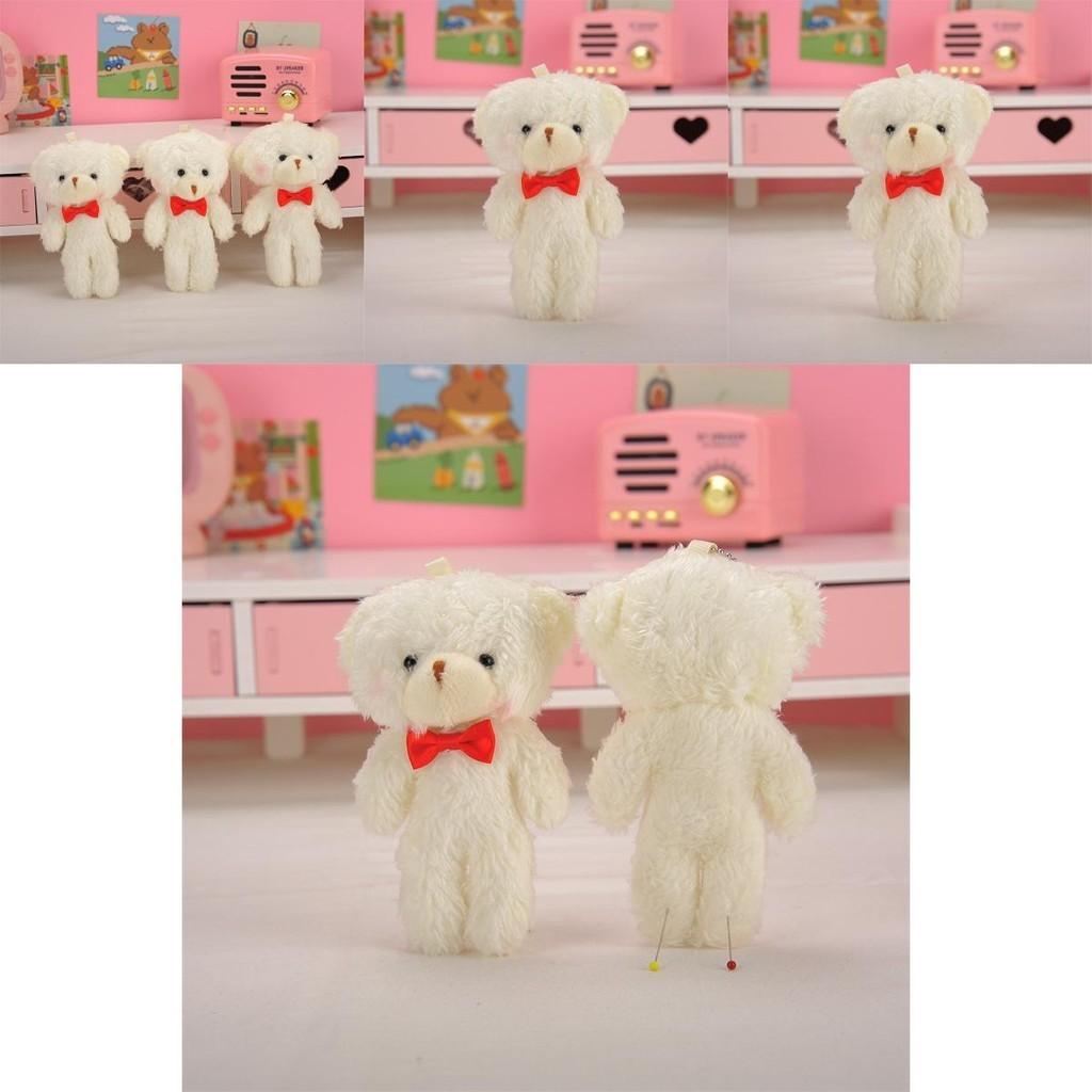 Cute Bow-tie Bear Keychain Adorable Plush Toy Bag Accessory Stuffed Animal Gift