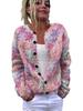 Round Neck Long Sleeve Christmas Cardigan Sweater YXX-YK01
