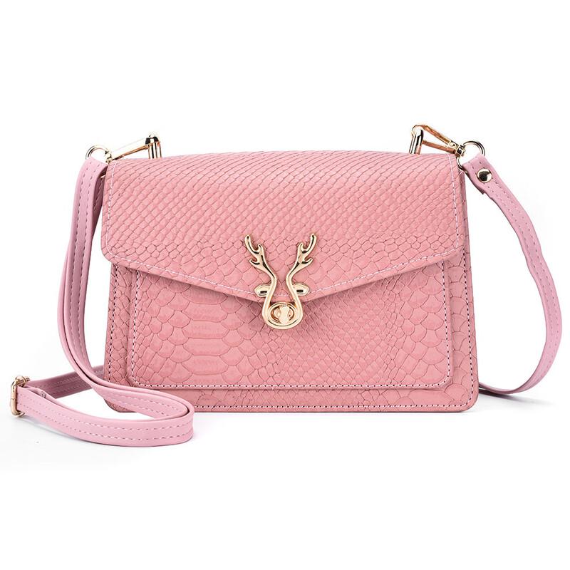 REWELL Crocodile Pattern Lock Crossbody Bag