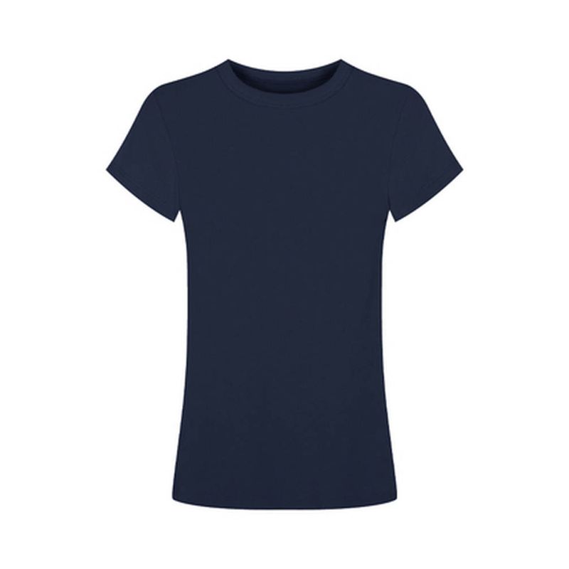 Basic Style Silm Pullover Tops round Neck Short Sleeve T-shirt