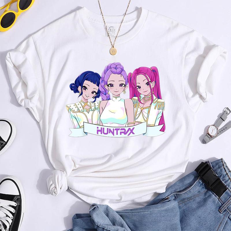 Hot K-Pop Demon Hunters Funny Summer T-Shirt Harajuku Saja Boys Derpy Tiger Print Fashion Short Sleeve Summer Casual T-Shirt Top