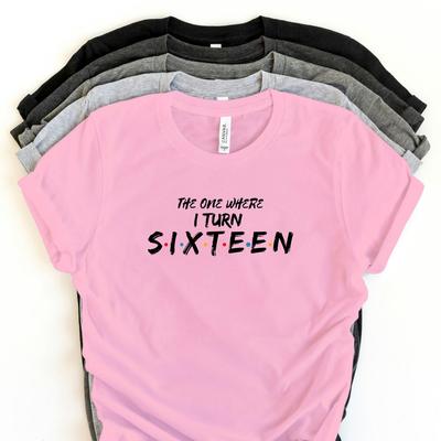 16th Birthday T-Shirt: "The One Where I Turn Sixteen"