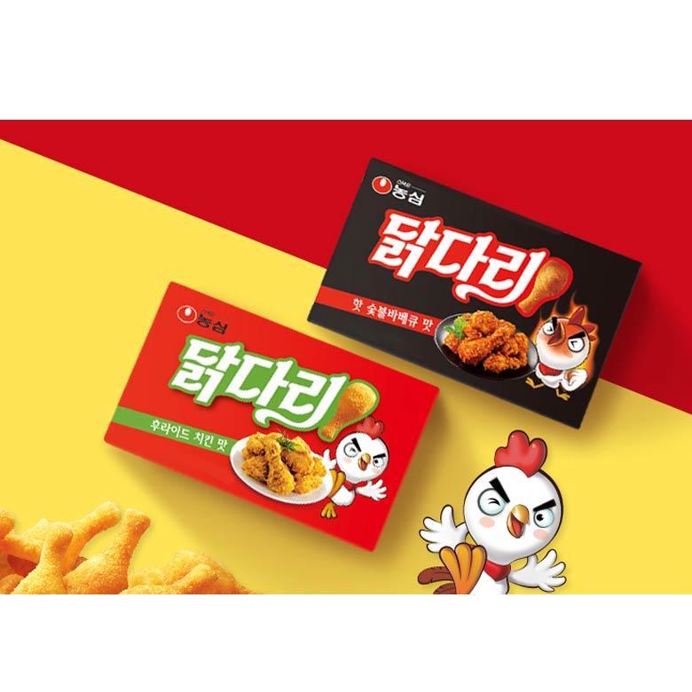 NONGSHIM Snack Coscia di Pollo Fritto Cosce di Pollo 66g x 4pz / Snack Coreani, Kfood, Cibo Coreano Autentico