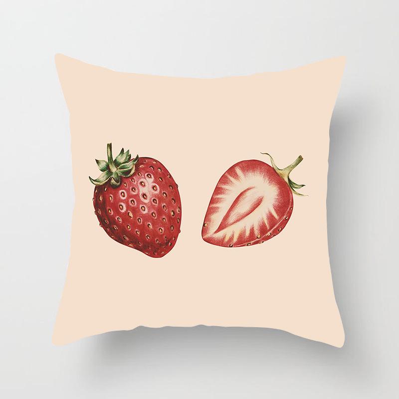 Cartoon Fruit Digital Printing Car Pillow Cushion Home Soft Decoration
