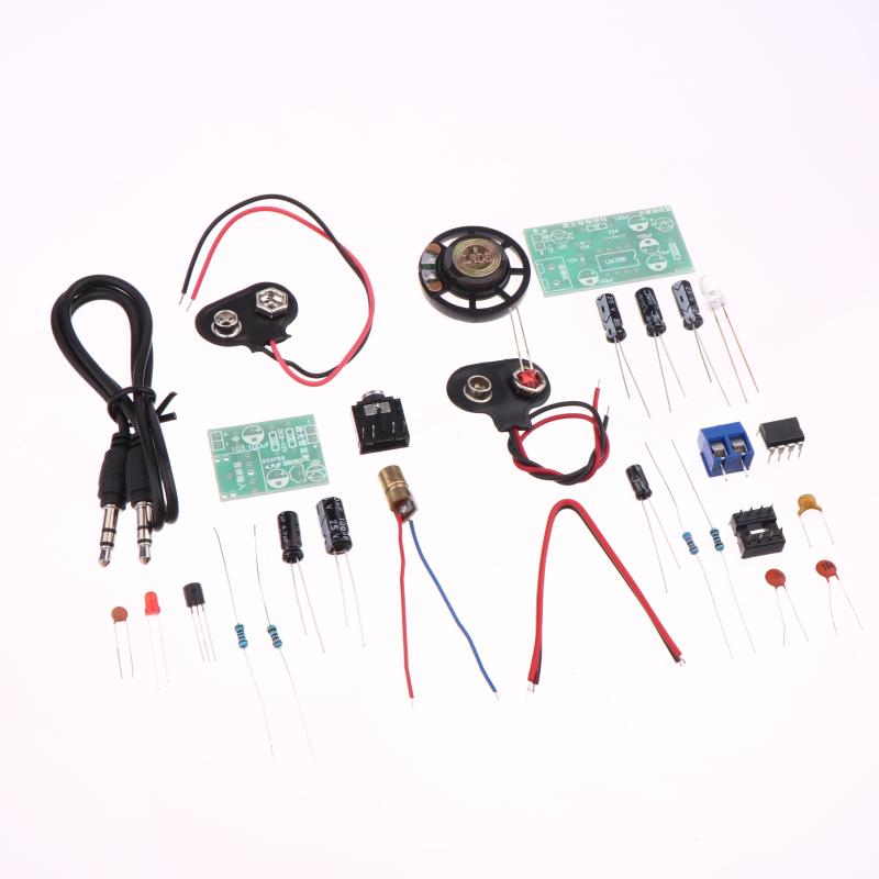 

1/2 Комплекти Лазерний Бездротовий Аудіопередавач Комплект Лазерна Інфрачервона Плата Передавача/Приймача Навчання Веселощі Електронні Компоненти для Виробництва TransmittReceive