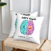 Left Right Brain Hemisphere Pi Pie Math Joke 2 Pcs Square Pillowcase Pillow Cover Cushion Decor Comfort Throw Pillow For Home
