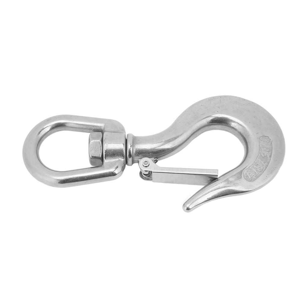 1.3in Clevis Slip Hook Stainless Steel Rotating Lifting Chain Hook for Yachts Fishing Boats