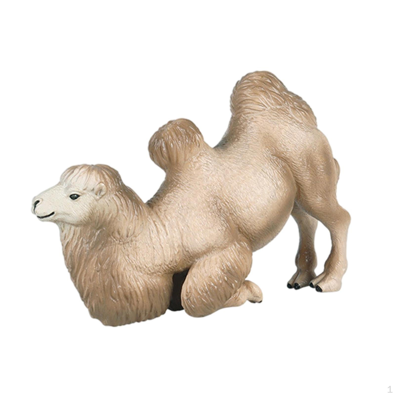 Bactrian Camel Model - Realistic Desert Animal Figurine for Preschoolers абрикосовый