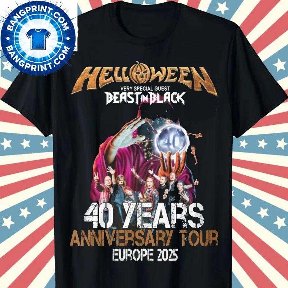 Rock Halloween 40th Anniversary Tour 3D Print T-shirt Men Women Fashion O-Neck Short Sleeve Tops Tees New Designer Clothes Album