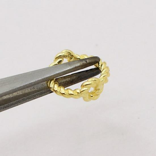 S925 Sterlingové stříbro Kroucený korálkový rámeček, DIY korálkovací doplňky, Dutý kulatý distanční prvek pro korálky