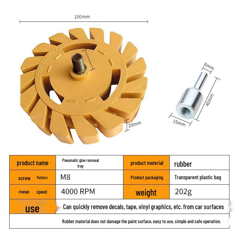 Pneumatic Rubber Glue Removal & Polishing Wheel for Cars