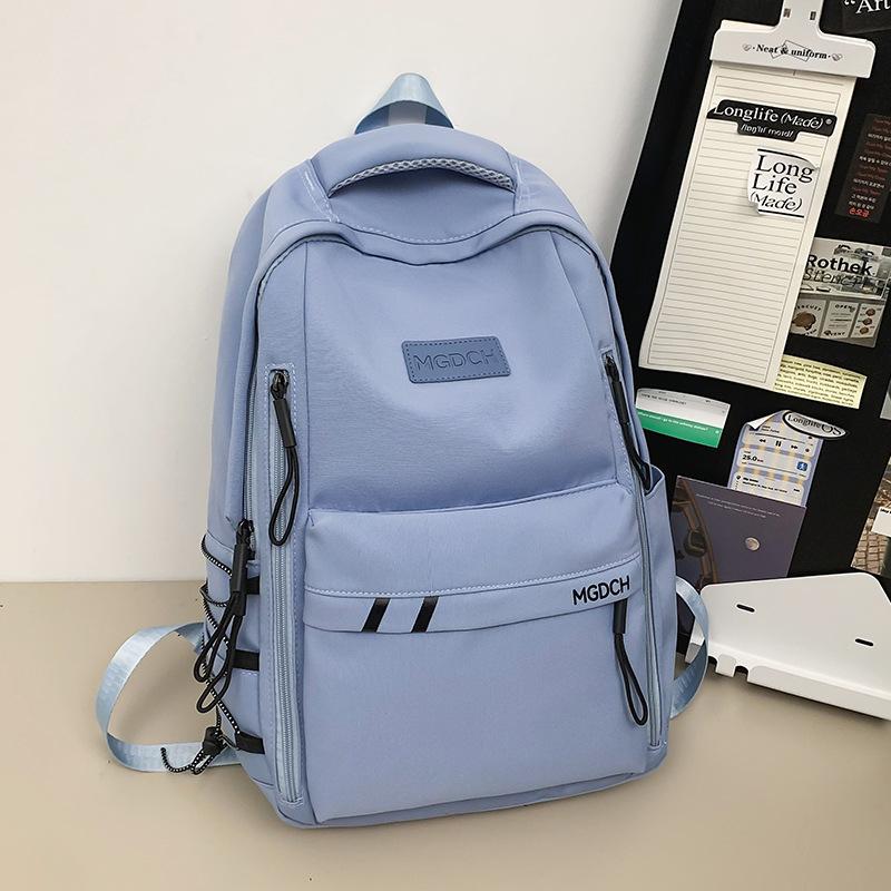 Schoolbag Children Girls Primary School Junior High School Solid Color College Student Backpack