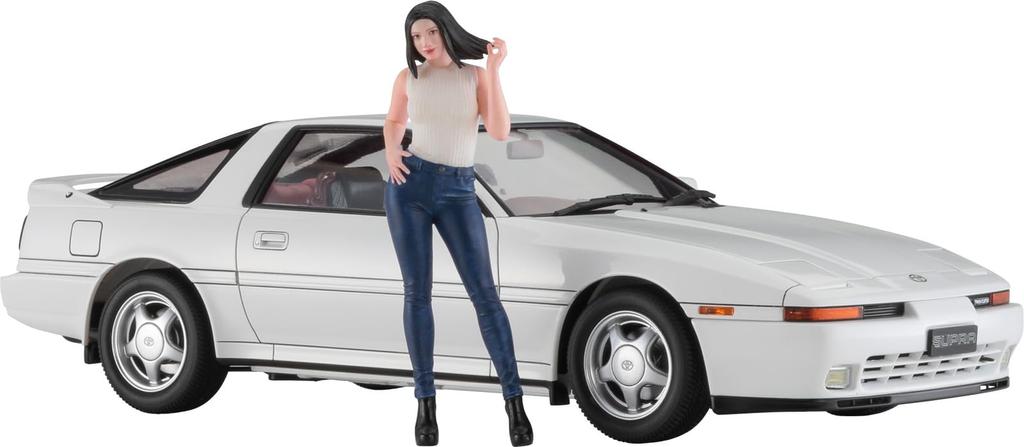 Hasegawa Toyota Supra A70 Twin Turbo 1990 Figure Plastic Model SP614 1/24 2.0GT w/Girls (Car)