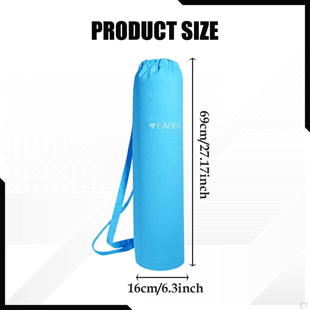 Mat Bag Carrier Multifunctional Gym Pouch Canvas Shoulder Storage Tote for Travel Office