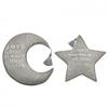 Bambino Velvet Moon & Star Cushion 32cm Grey