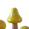 3Pcs/Set Miniatures Wooden Painting Mushroom Ornaments Crafts Kids Gift for Desk Decoration