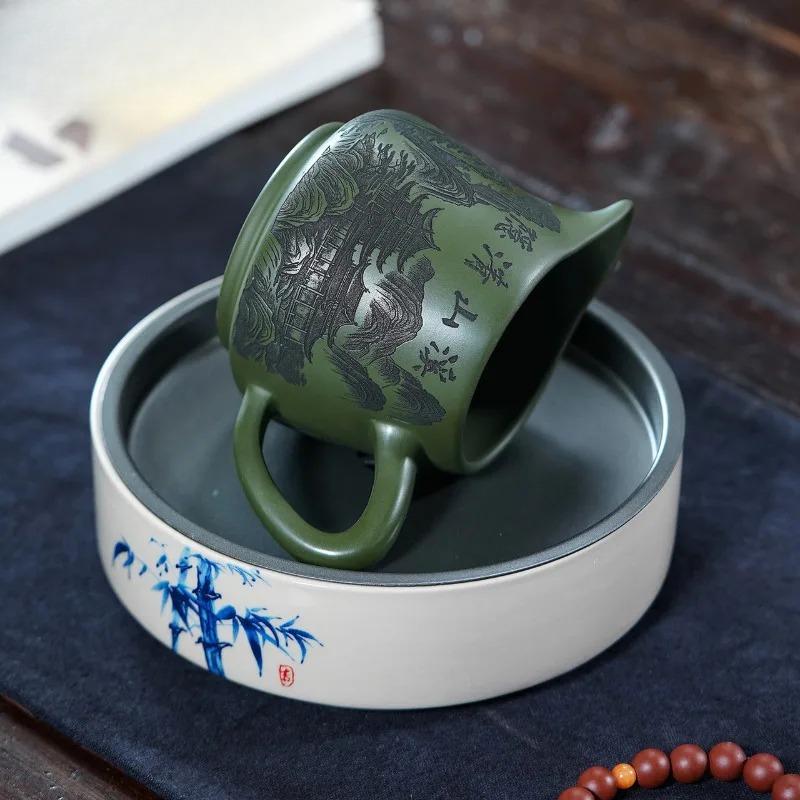 300ml Yixing Zisha Landscape Tea Pitcher Pour Tea Fair Cup Serving Cup Cha Hai Dispenser Justice Cup Fair Mug Teaset Supplies