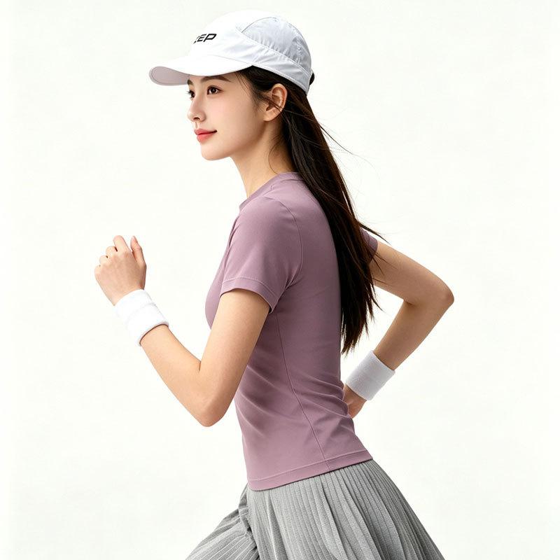 Skinny sports top Women's high-elastic breathable short-sleeved quick-drying skin-friendly Pilates running fitness wear