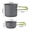Outdoor Goods Camping Set Pot Combination Portable 1-2 People Picnic Folding Stove Cooker Set