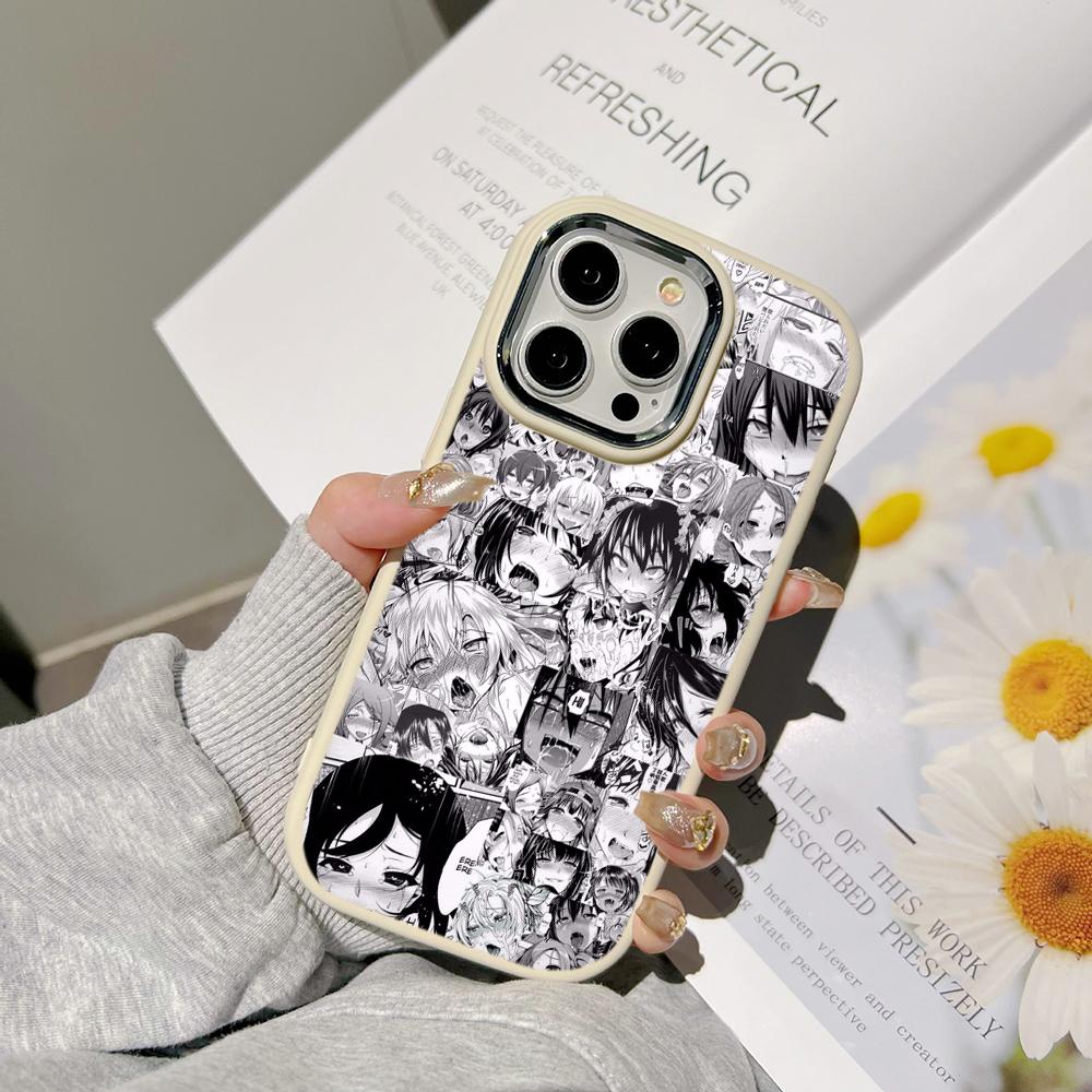 Ae81 Hentai Harajuku Anime Girl Art Phone Cases for Samsung A13 A32 A53 A04 A54 S23 S24 Ultra Infinix Hot 40 Huawei Metal Camera Protective Back Cover