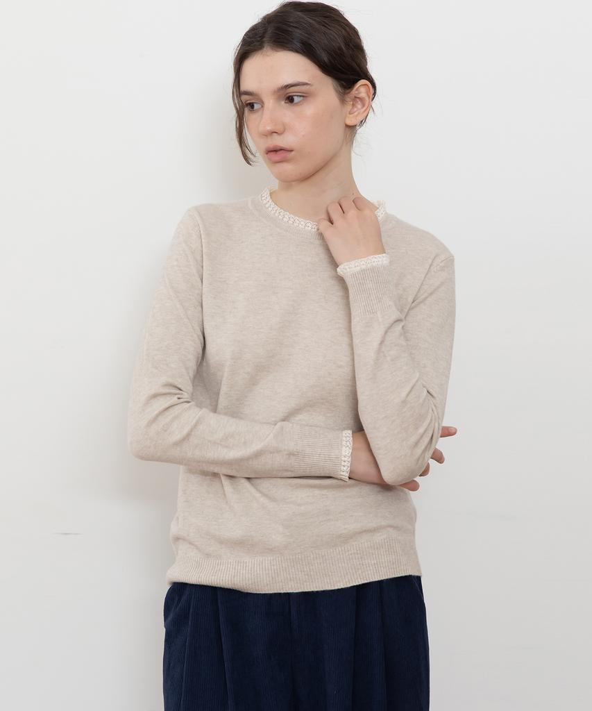 JMARKNEWYORK Lace Layered Knitwear_3Color