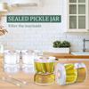 800ml Sklenice na okurky s cedníkem Výklopný Dávkovač na suché a mokré Okurková Nádoba Kuchyňský Nástroj na oddělování šťávy