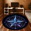 1pc Star Circle Round Chair mat Area Rug - Non-Slip, Floor Mat for Office, Bedroom, and Indoor Decor c1125079