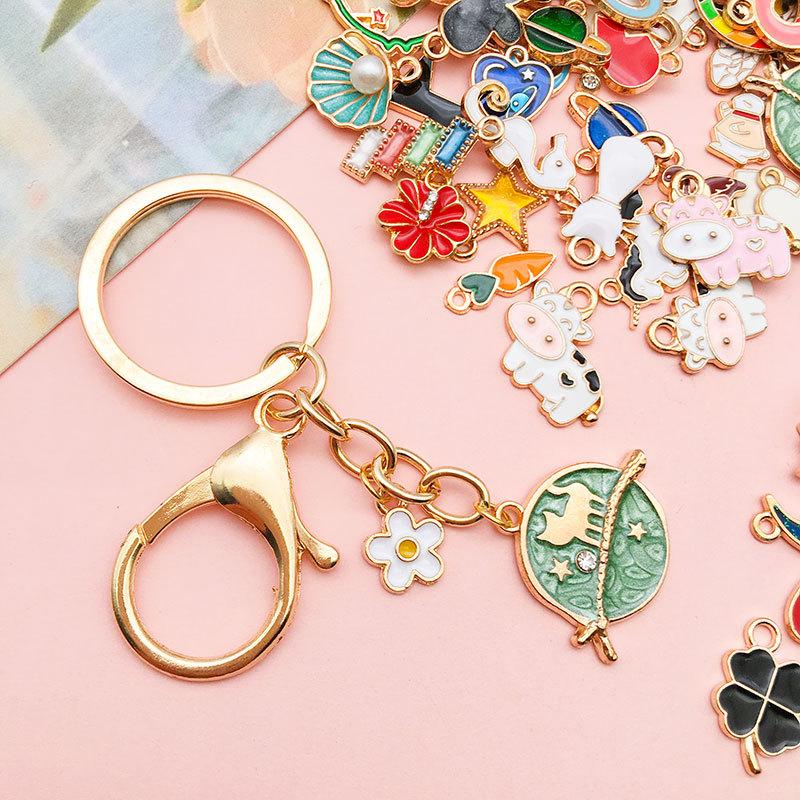 Mix Styles 20-100pcs Jewelry Making Charms Golden Enamel Plated Pendant For DIY Jewelry Making Handmade Jewelry Accessories