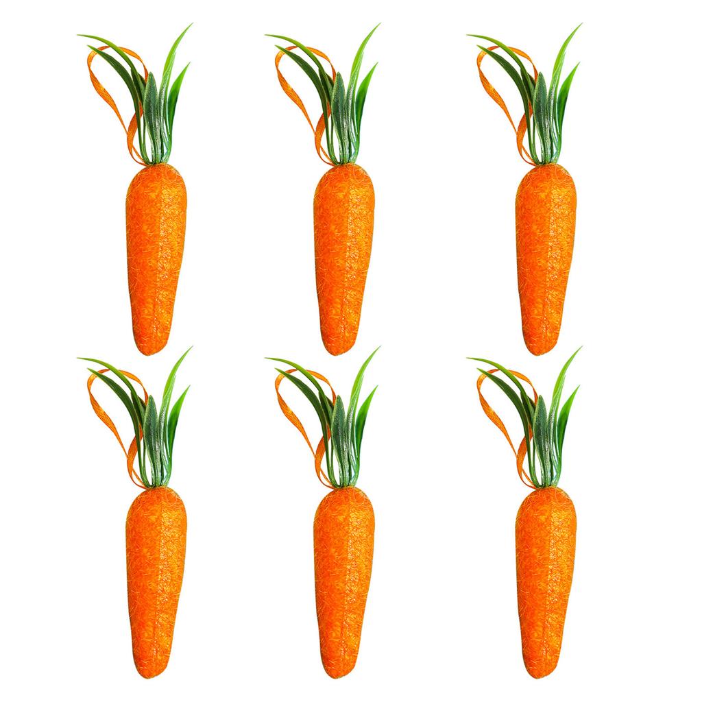 Pack of 2/6 Festive Easter Carrot Ornaments Exquisite Workmanship Decoration Pendant Suitable for All Easter Enthusiasts