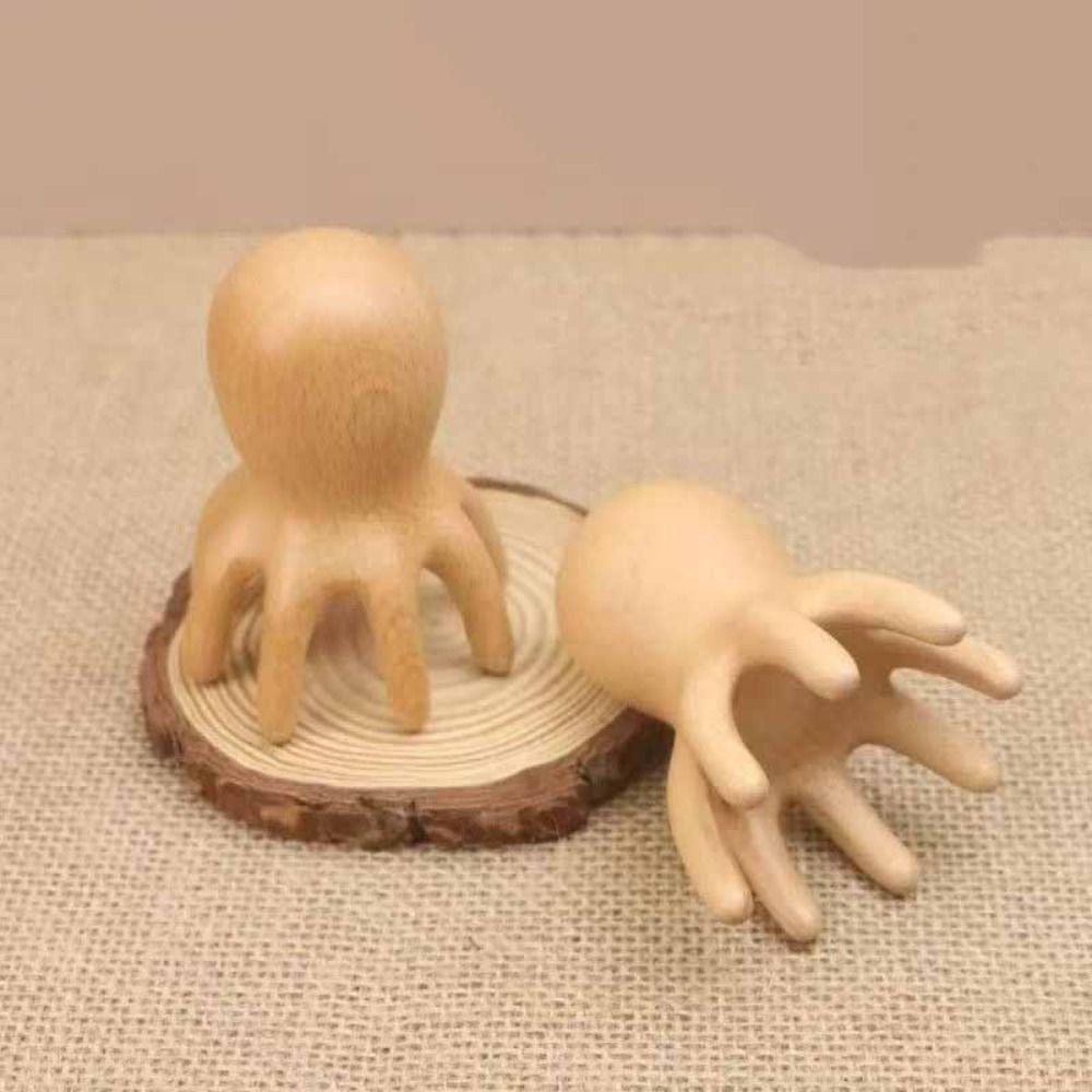 Scraping Device Beech Wood Comb Acupoint Stick Hair Styling Tool Scalp Massaging Hairbrush  Gift