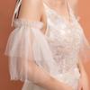 Detachable Layered Sleeves Bride Wedding Arm Cover Decorate White Ruffle Puff Sleeve for Bridal Accessories Gloves
